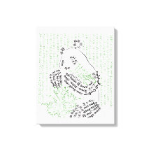 World Word Bamboo Panda Canvas Print