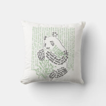 World Word Bamboo Panda Pillow