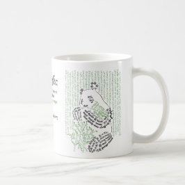 World Word Bamboo Panda Tasse