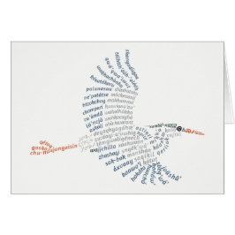 World Word Blue Heron Card