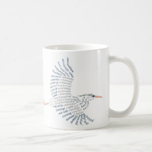 World Word Blue Heron Tasse