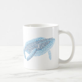 World Word Blue Whale Tasse