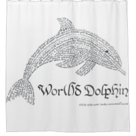World Word Dolphin Duschvorhang
