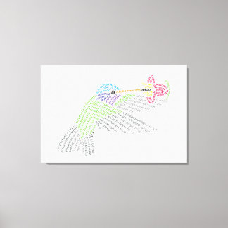 World Word Hummingbird Canvas Print Leinwanddruck