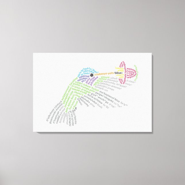 World Word Hummingbird Canvas Print Leinwanddruck (Vorderseite)