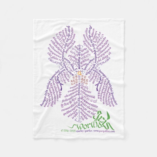 World Word Iris Fleece Blanket (Vorderseite)