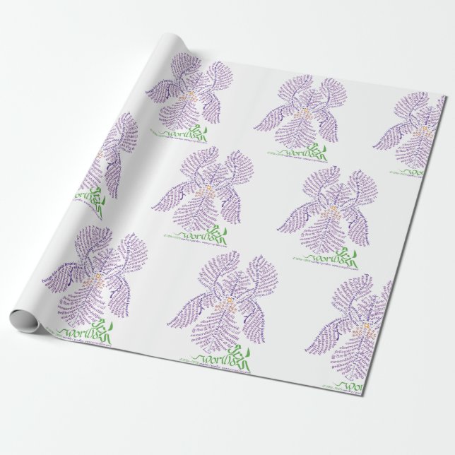 World Word Iris Wrapping Paper Geschenkpapier (Ungerollt)