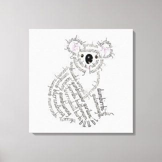 World Word Koala Canvas Print Leinwanddruck