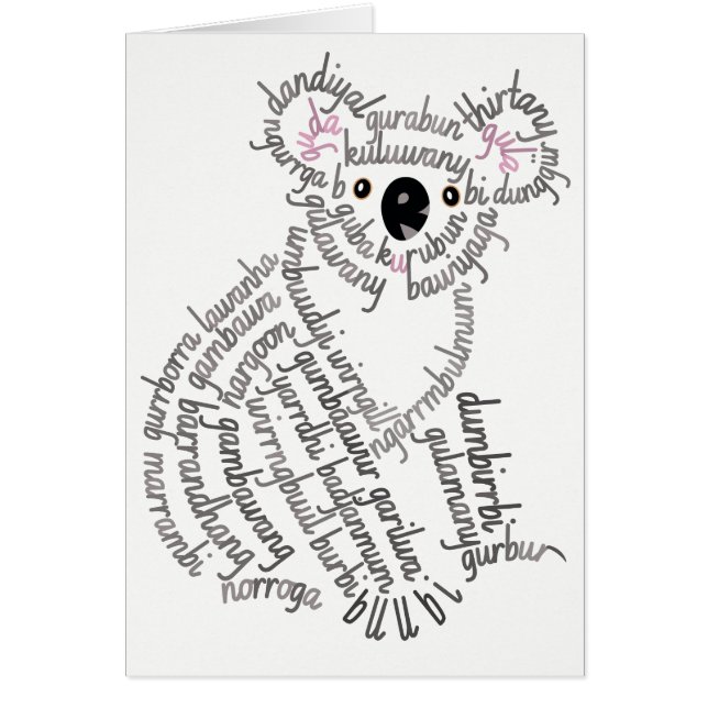 World Word Koala Card (Vorne)