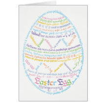 World Word Ostereierkarte