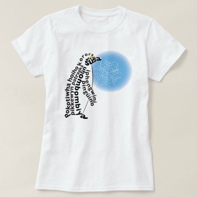 World Word Pinguin T - Shirt (Design vorne)