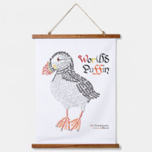World Word Puffin Tapestry