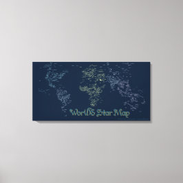 World Word Star Map Canvas Print Leinwanddruck