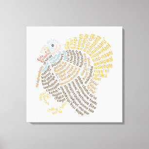 World Word Wild Turkey Canvas Print Leinwanddruck