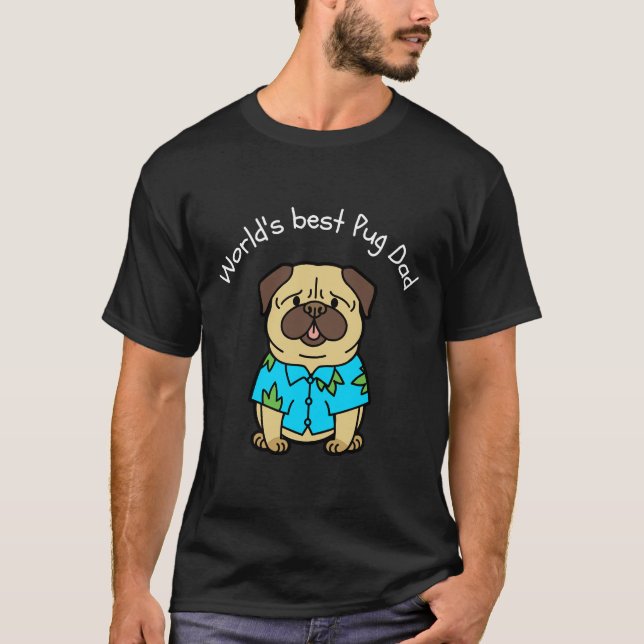 world&x27; der beste Mops Papa Classic T - Shirt 2 (Vorderseite)