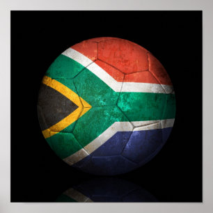 WorldAfrican Flag Football Soccer Ball Poster