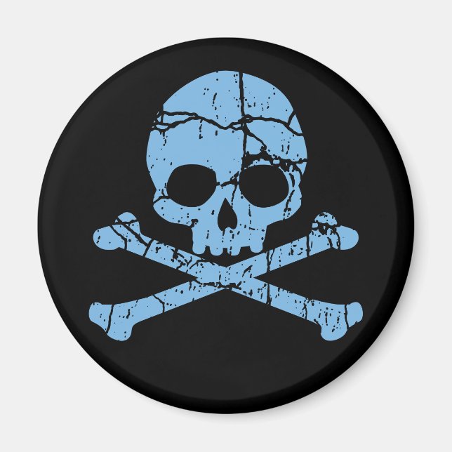 WorldBlue Skull und Crossbones Magnet (Vorne)