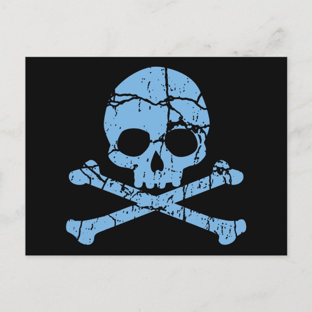 WorldBlue Skull und Crossbones Postkarte (Vorderseite)