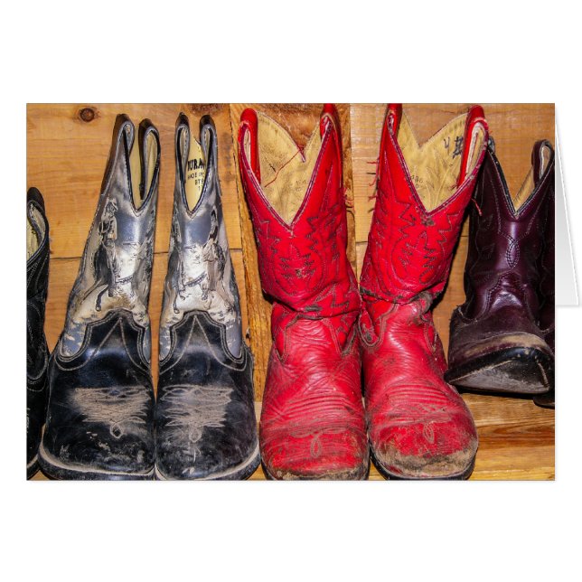 Worldcowboy Boots Grußkarte (Vorderseite (Horizontal))