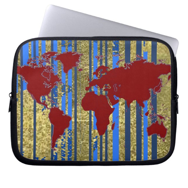 Worldmap Laptopschutzhülle (Vorderseite)
