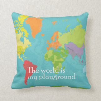 WorldMap_PillowCase Kissen
