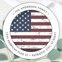 Worldof American Flag Custom Patriotic Rücksendead