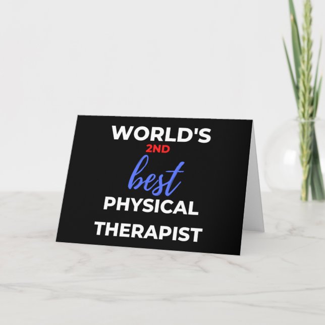 World's 2nd Best Physical Therapist Karte (Vorderseite)