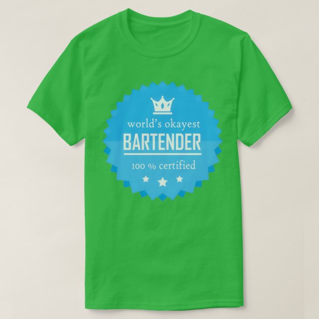Worlds abstimmen est Barkeeper Funny cooles Gesche T-Shirt (Design vorne)