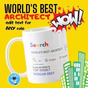 WORLDS BEST ARCHITECT Funny Top Search Result Kaffeetasse