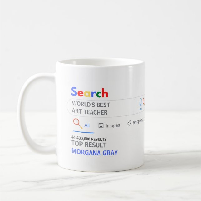 WORLDS BEST ART TEACHER FUN Top Search Resultat Kaffeetasse (Links)