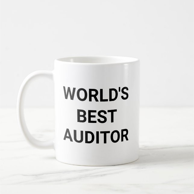 Worlds Best Auditor Funny Career Coworker Gift Kaffeetasse (Links)