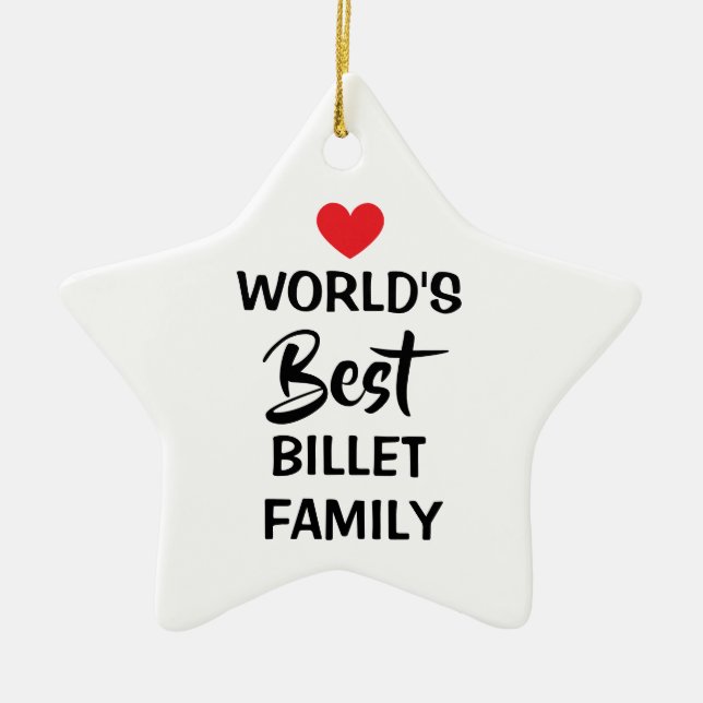 World's Best Billet Family Hanging Ornament (Vorne)