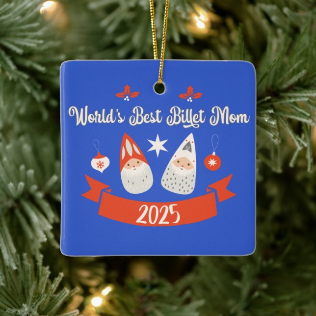 World's Best Billet Mom Custom Christmas  Keramikornament (Baum)