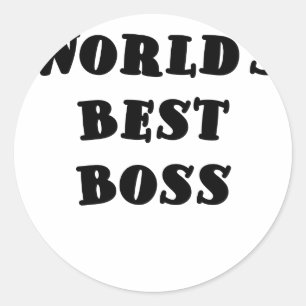 Worlds Best Boss Runder Aufkleber