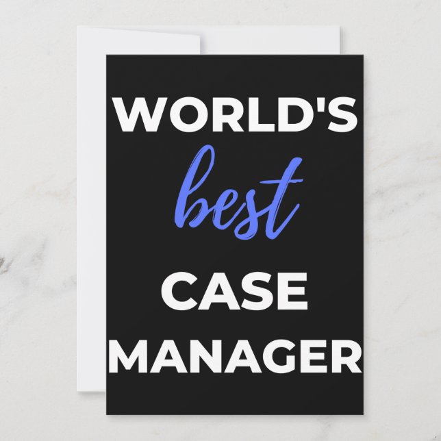 World's Best Case Manager Dankeskarte (Vorderseite)