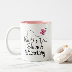 Worlds Best Church Secretary Zweifarbige Tasse
