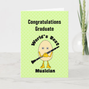 World's Best Clarinet Musician Graduation Card Dankeskarte