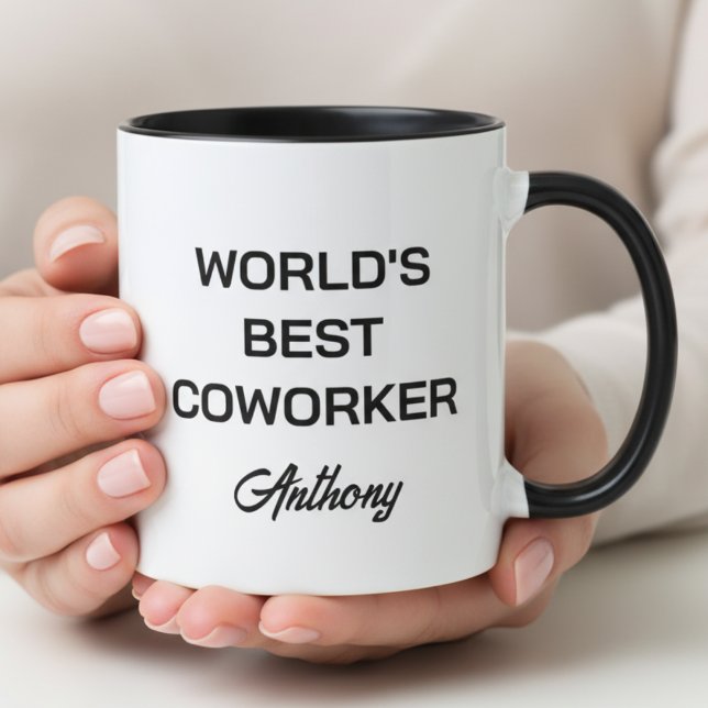 World's Best Coworker Custom Name Personalized  Tasse (Von Creator hochgeladen)