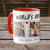 Worlds Best Dad 3 Kids Fotos Tasse