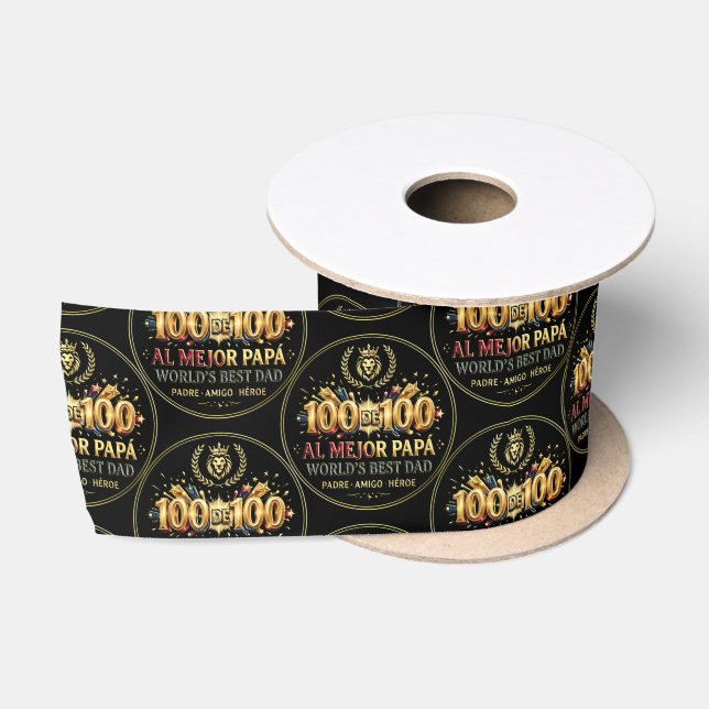 World's Best Dad / Cinta de regalo Satinband (Spule)