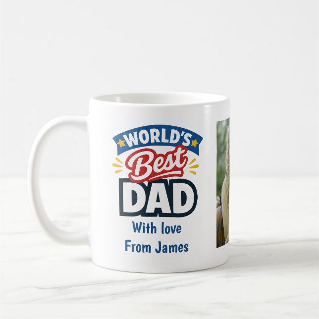 World's Best Dad Name and Photos Kaffeetasse (Links)