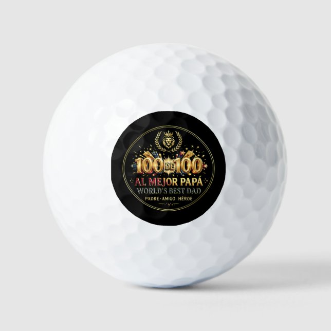 World's Best Dad / Pelota de Golf Golfball (Vorderseite)