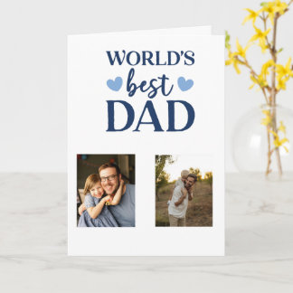 Worlds Best Dad Photo Card | Father's Day 2026 Karte