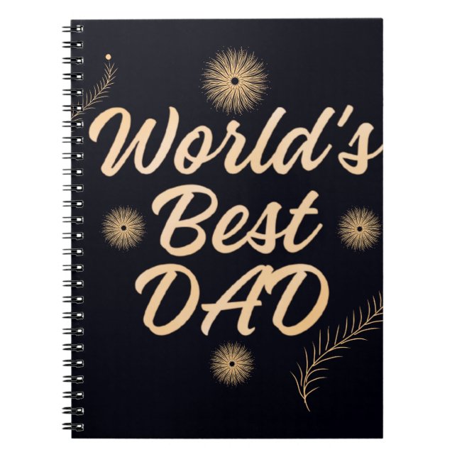 World's Best Dad  Simple Typography Fathers Notizblock (Vorderseite)