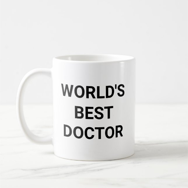 Worlds Best Doctor Funny Career Coworker Gift Kaffeetasse (Links)