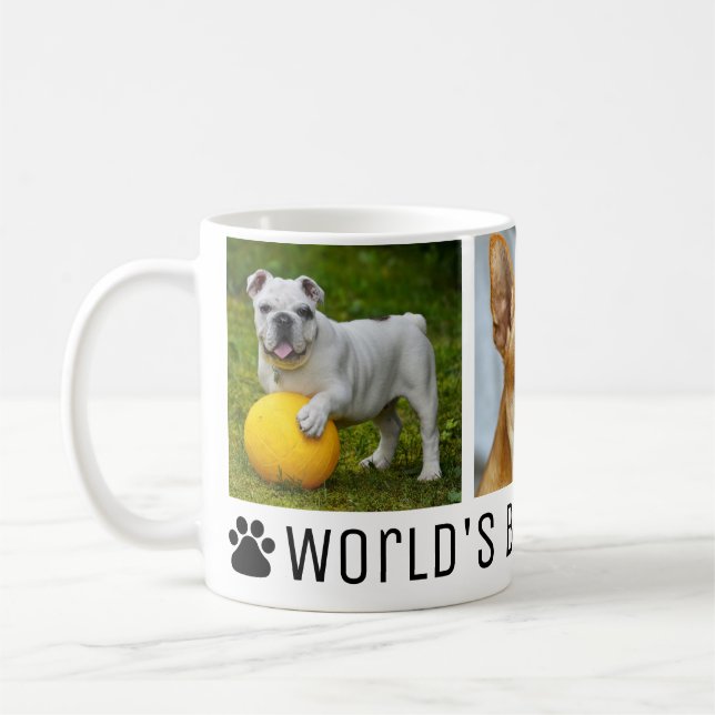 World's Best Dog Dad, Custom Foto Kaffeetasse (Links)