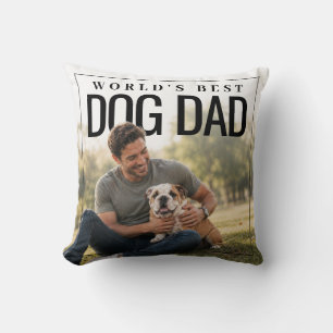Worlds Best Dog Dad PhotoPop Kissen