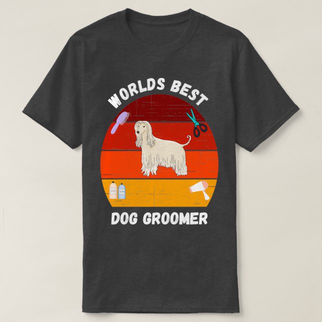 worlds best Dog groomer Dog Grooming 3 T-Shirt (Design vorne)
