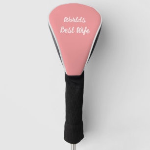 Worlds Best Ehefrau Custom Script Minimalist Golf Headcover