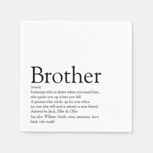 World's Best Ever Brother, Hermano Definition Serviette